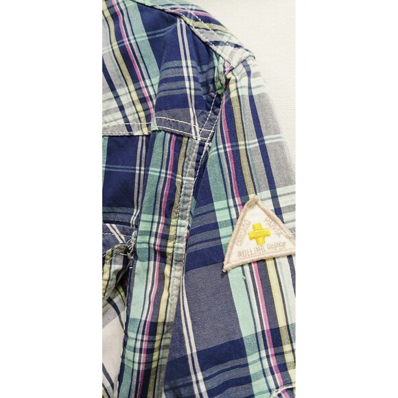 Men’s 2XL Plaid Western Shirt Snap Button Pockets Rolling Paper Co Work Harder - Picture 6 of 10